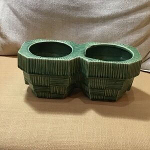 McCoy Vintage Green Ceramic Plantee